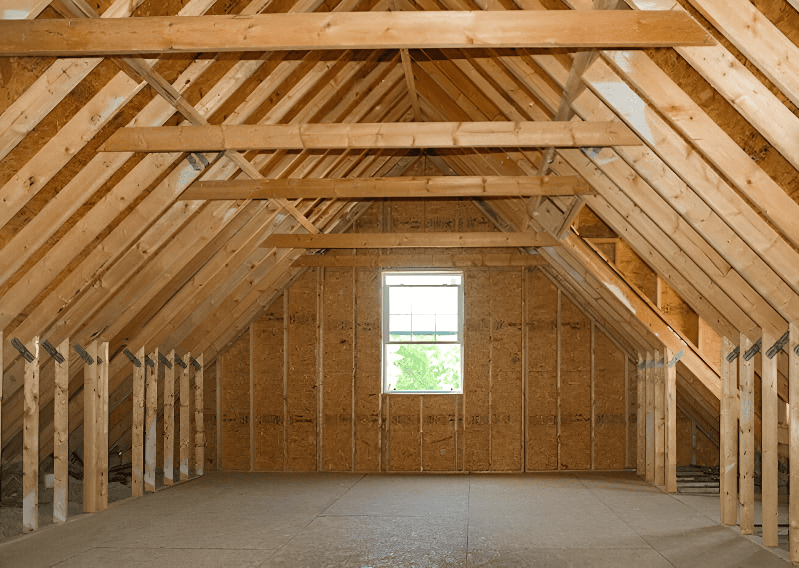 residential attic trusses creating bonus room space