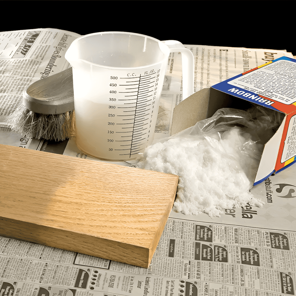 lightening wood or removing stains with wood bleach