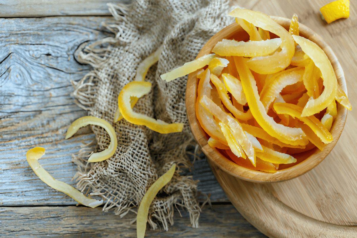 Candied lemon peel recipe using whole lemons nose-to-tail