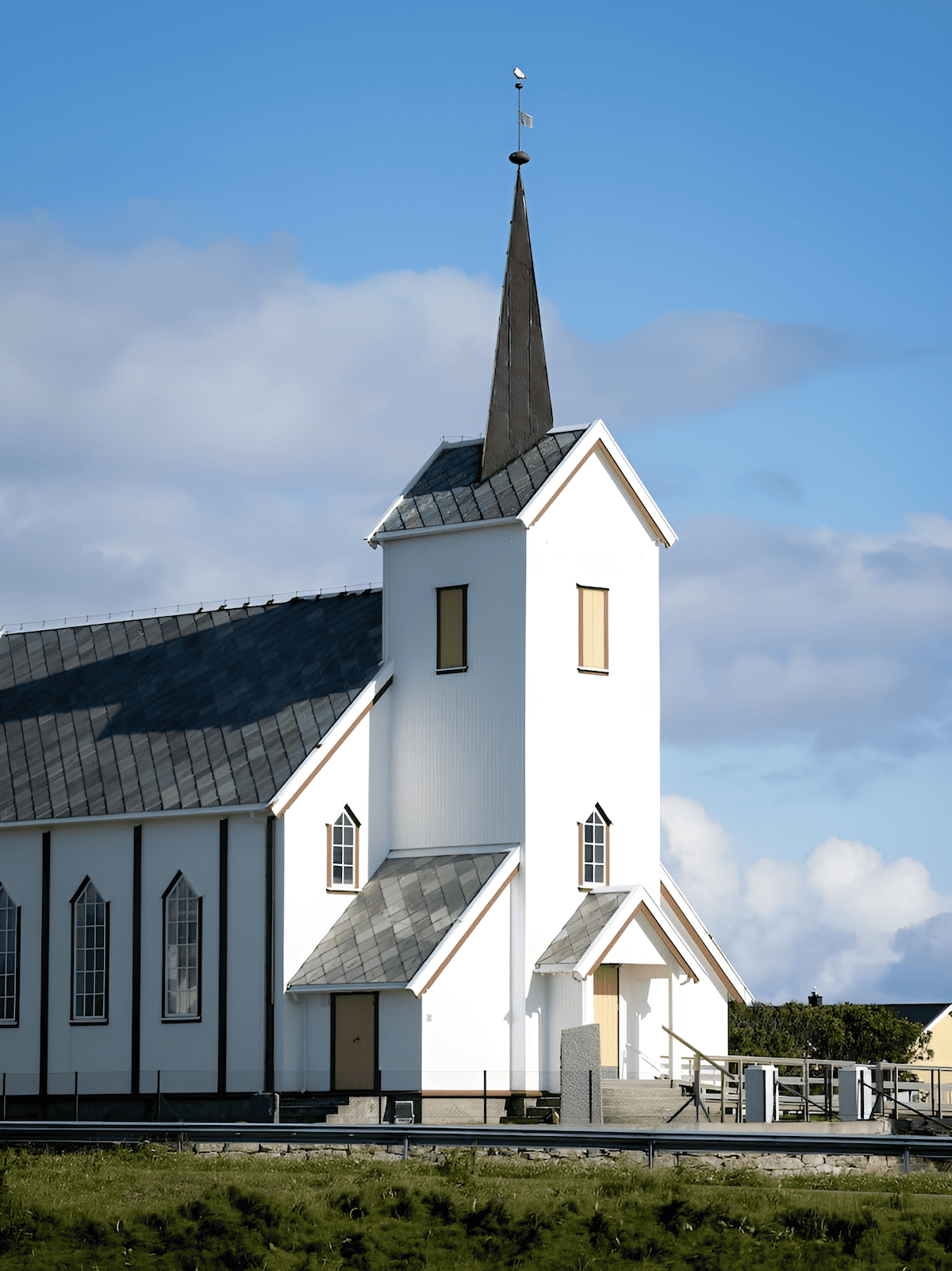 cruciform wooden church design seen from above