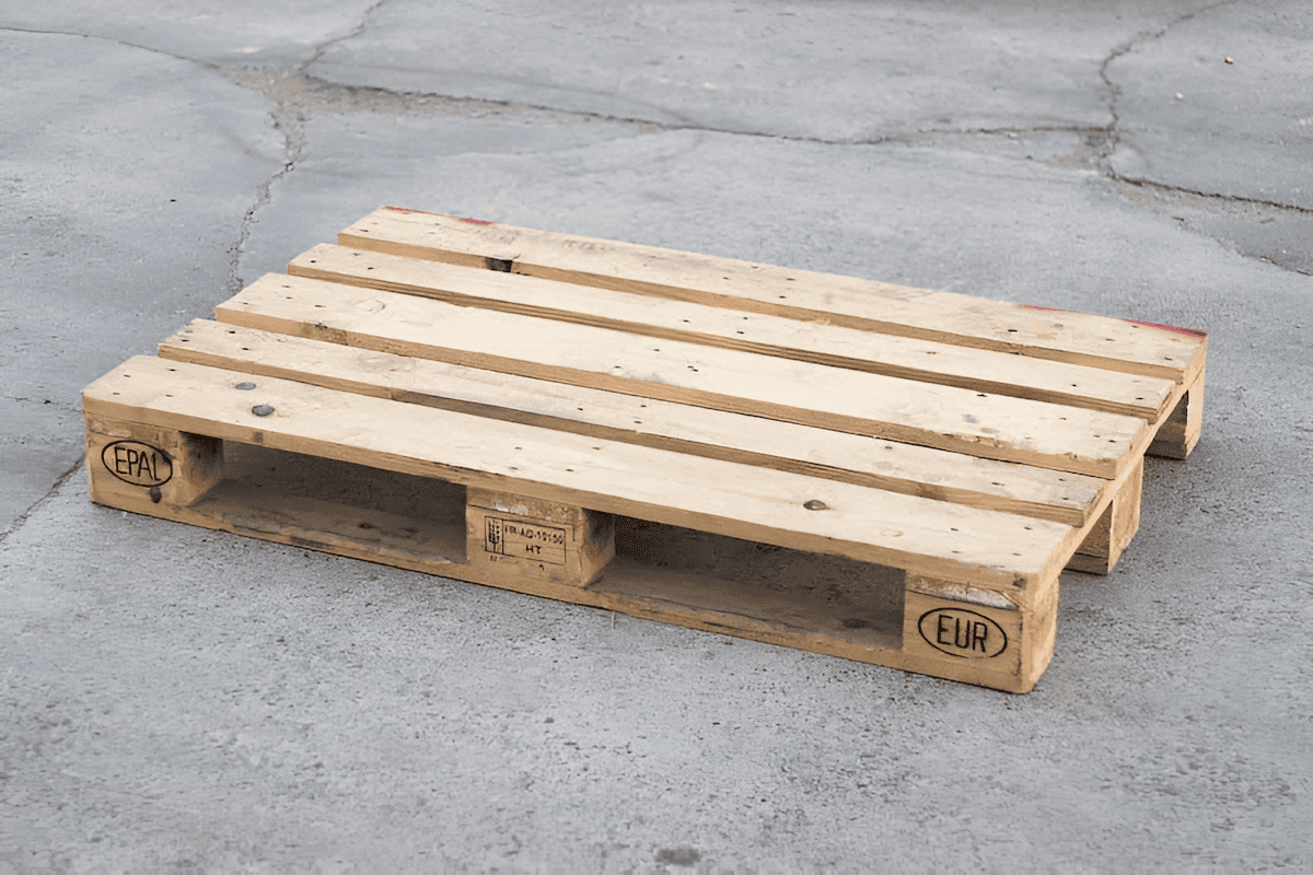 standardized European wood pallet