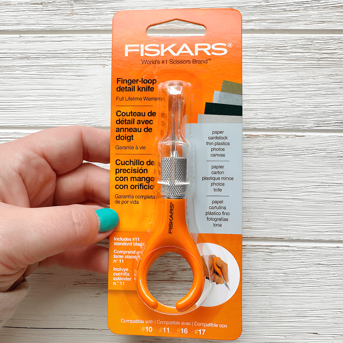 a precision craft knife for cutting paper leaf designs