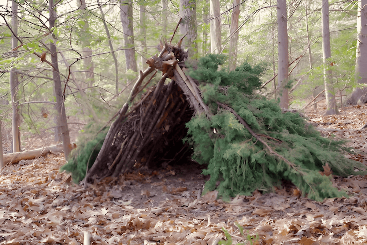 how to make short and long term shelters in the woods