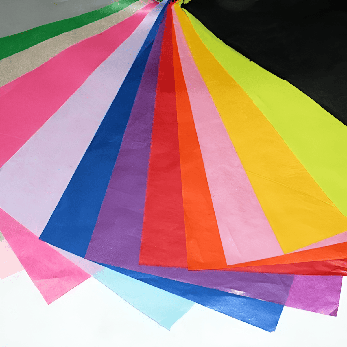 colored tissue paper for making delicate paper cut leaves