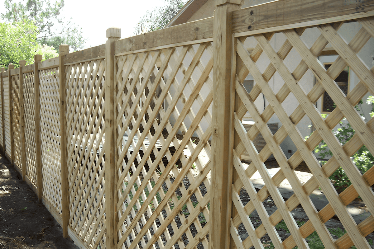 california redwood lattice fencing
