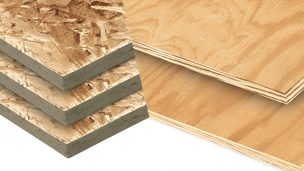 Oriented strand board versus plywood comparison for construction