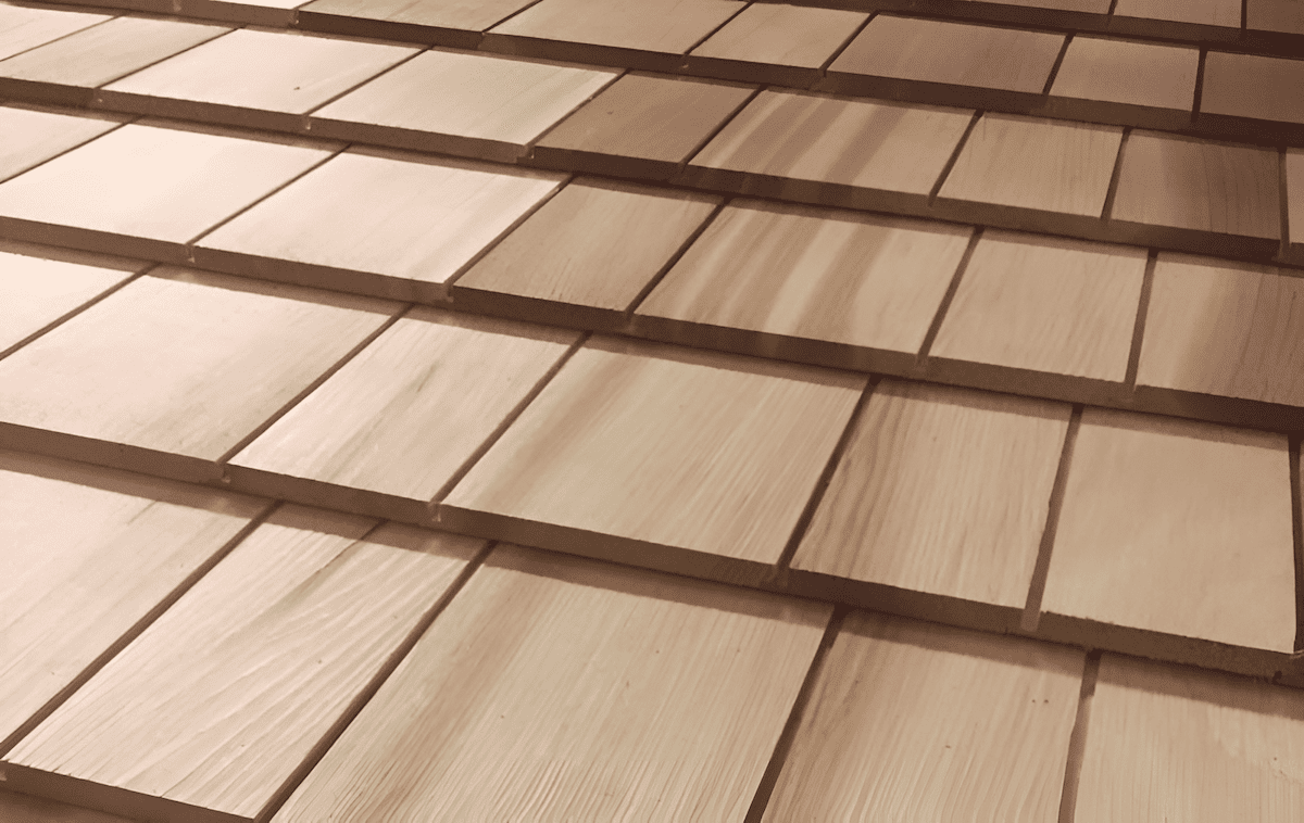 pine wood shingles installed as exterior wall cladding