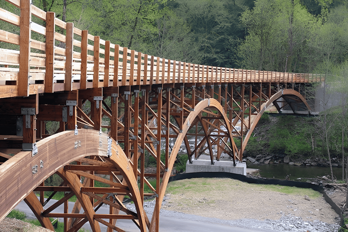 inspection and preservation work on a wood bridge