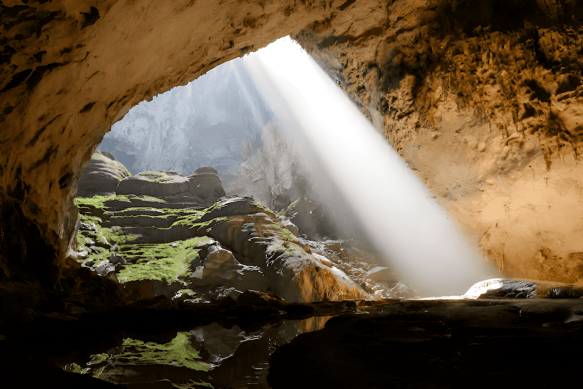 mountain river cave Son Doong in Vietnam