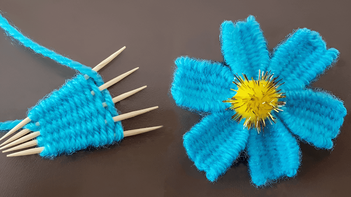 Toothpick skeletal supports for hobby and craft flowers