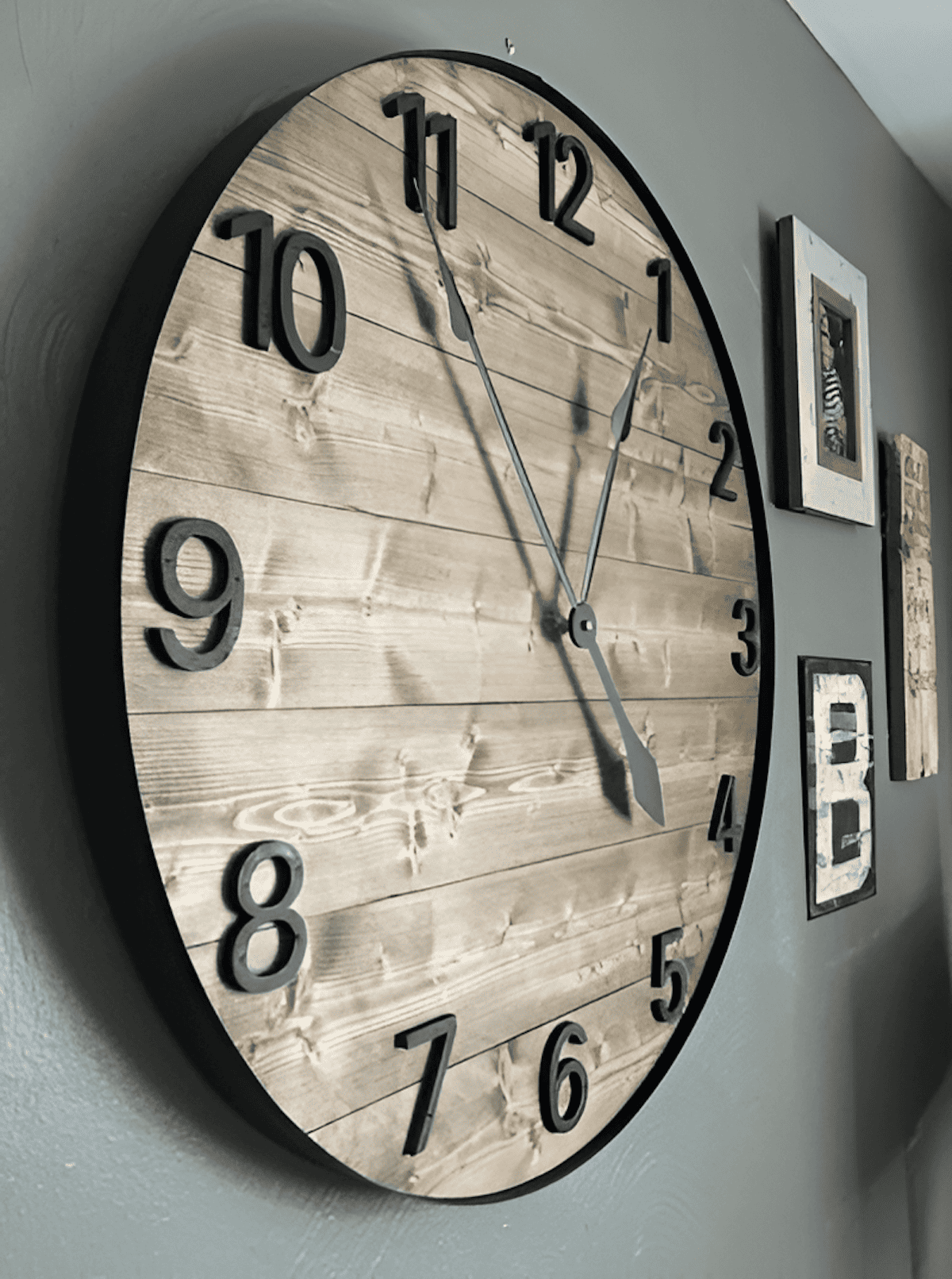 wood wall mounted clock