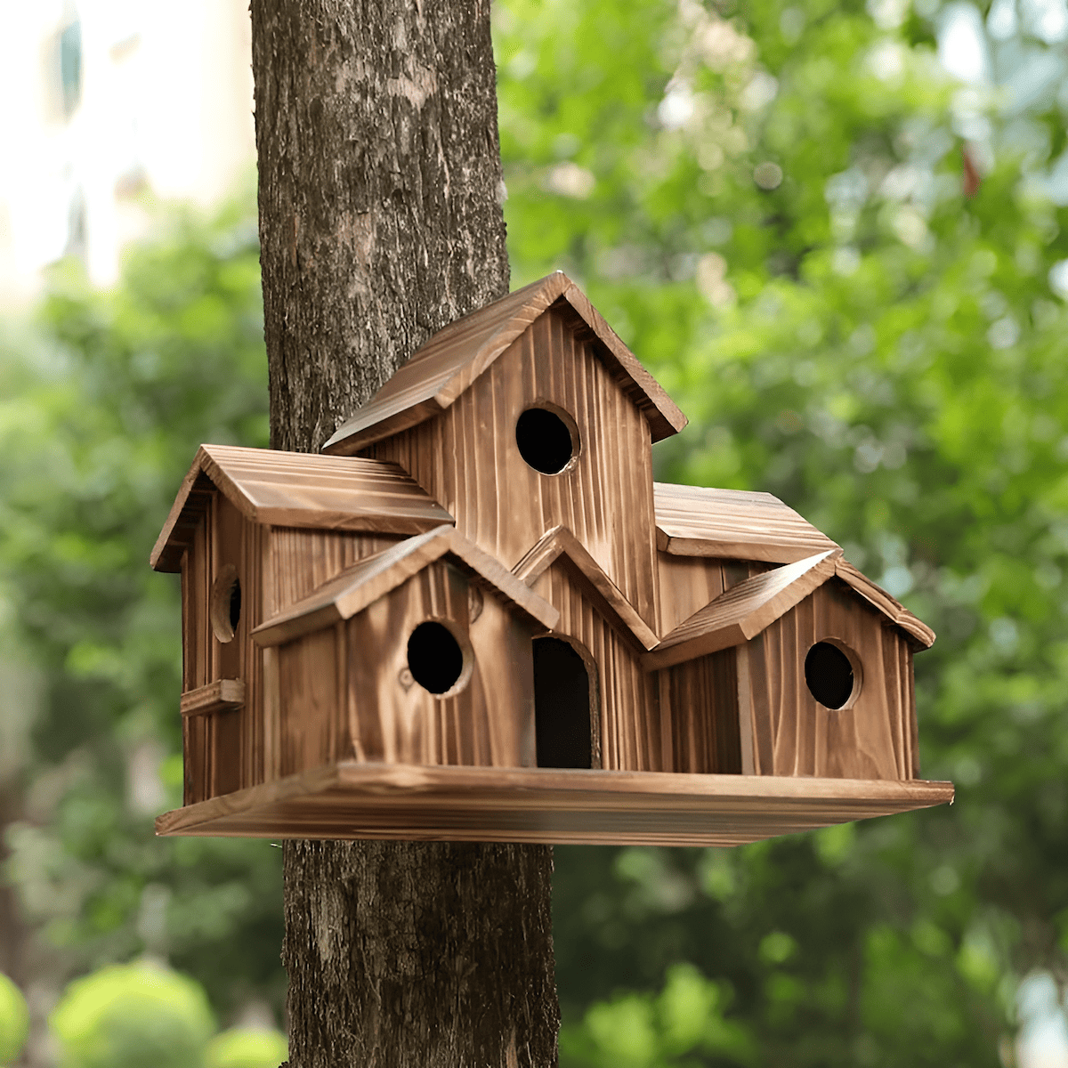 do it yourself wood birdhouse made from cedar wood