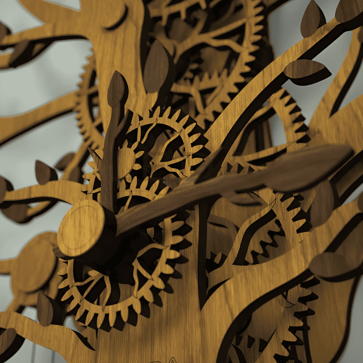 clock gears made from wood