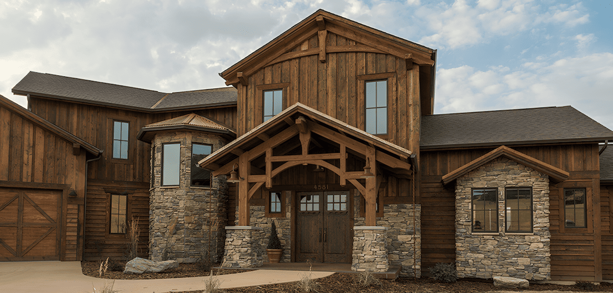 stained wood siding on a modern home exterior